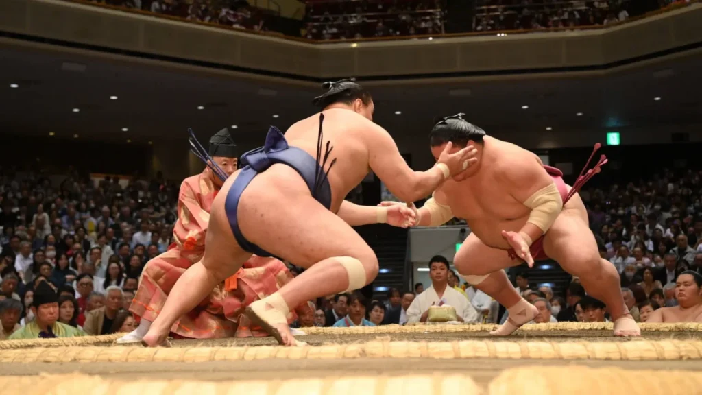 Gigantes do sumô encantam Londres em passeio turístico inusitado