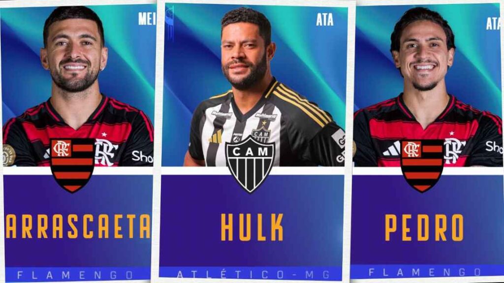 Golaços do Brasileirão: Arrascaeta, Hulk e Pedro disputam prêmio