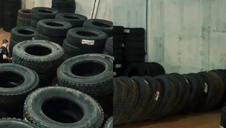 Polícia Federal apreende 548 pneus contrabandeados em Rondonópolis