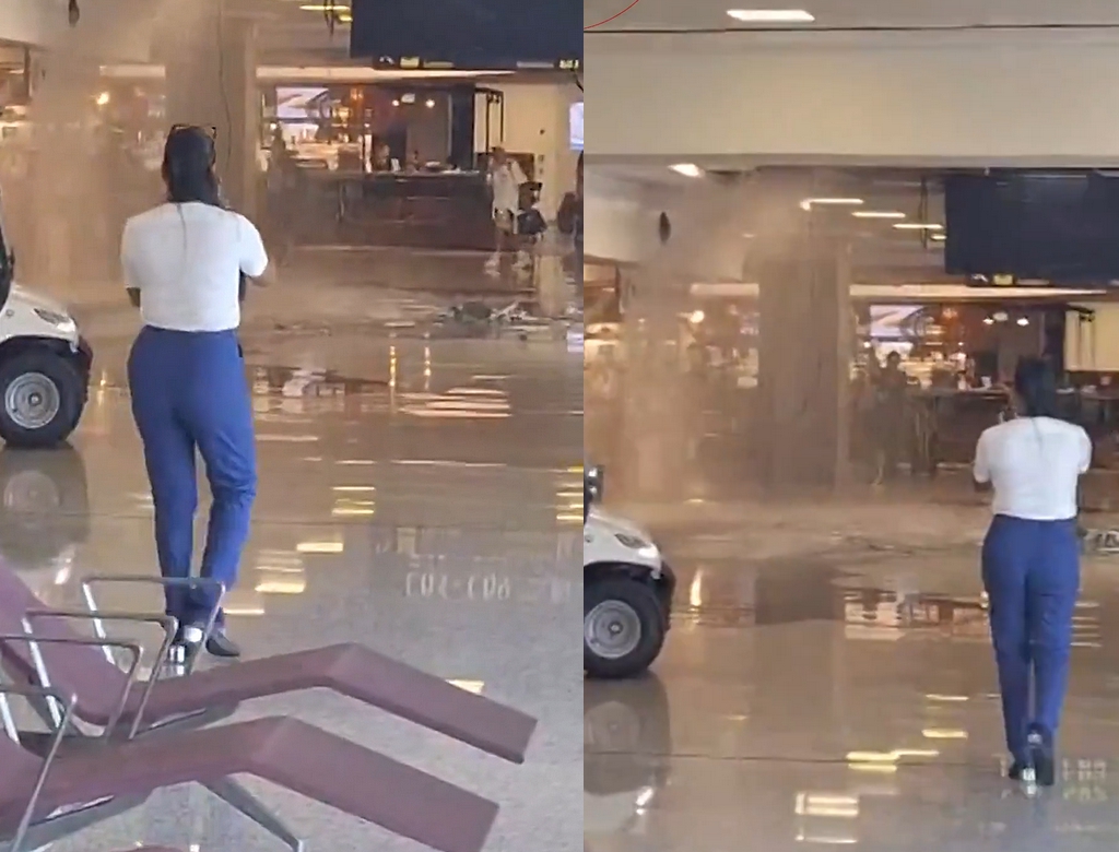 Transtorno em Aeroporto: Passageiros Enfrentam Alagamento no Galeão;VEJA VIDEO