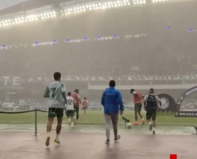 Chuva forte atrasa duelo entre Remo e Palmeiras no Mangueirão em destaque