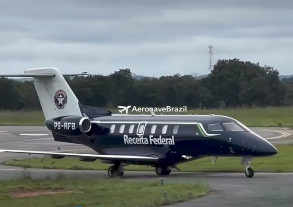 avião Receita Federal Aeroporto Marechal Rondon Várzea Grande operação em destaque