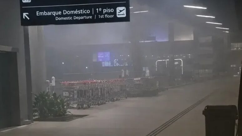 incêndio aeroporto impacto social passageiros em destaque