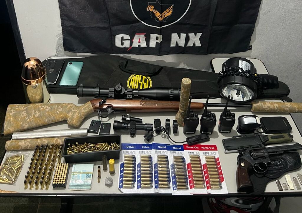 apreensão armas dinheiro comunidade Nova Xavantina em destaque