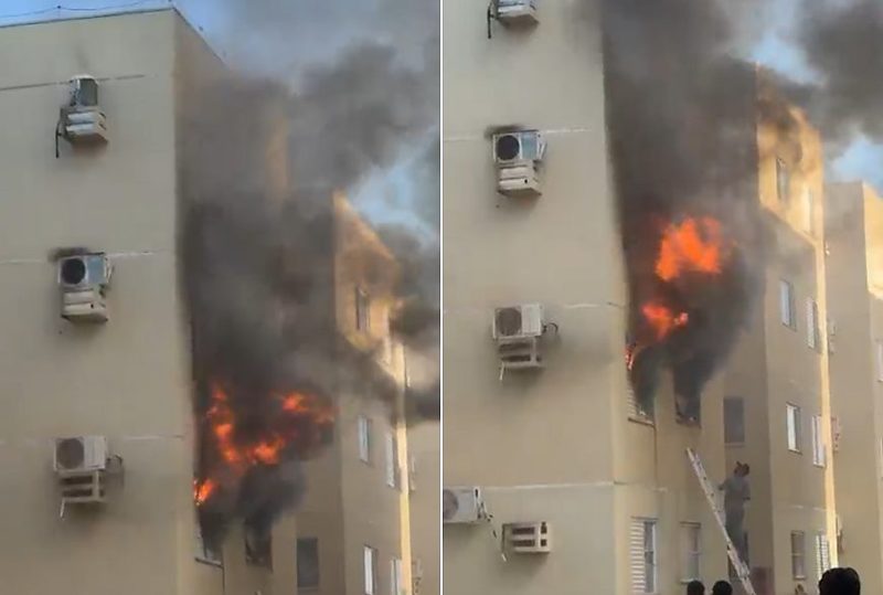 incêndio apartamento Várzea Grande comunidade solidariedade em destaque